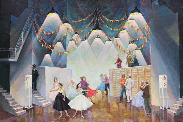 Мелков Анатолий Сергеевич. Эскиз театральной декорации к мюзиклу «Вестсайдская история» для театра им. В.Ф.  Комиссаржевской, Ленинград 